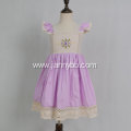 purple cotton poplin hand embroidery baby girl dresses